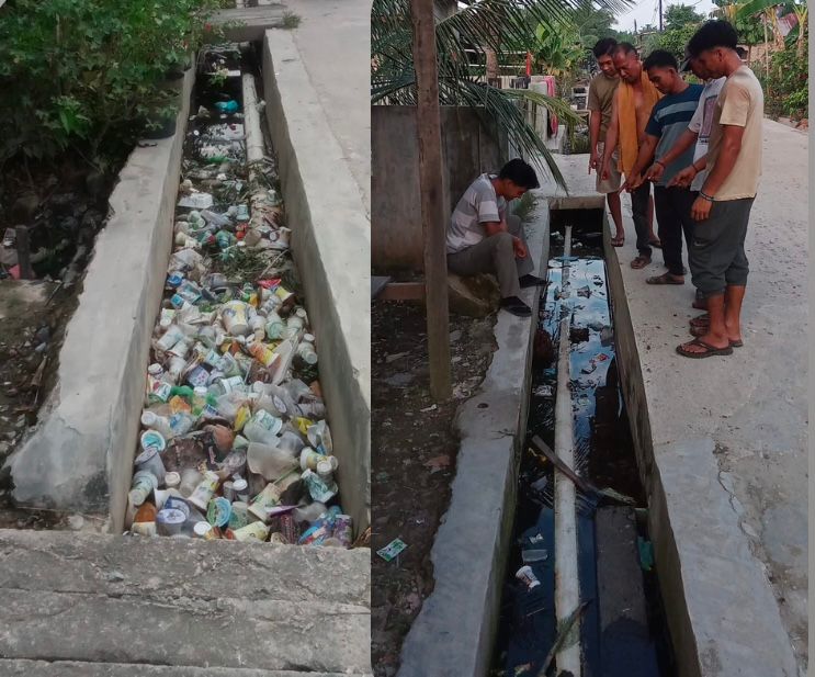 Di Komplain Warga, Diduga Pipa Air PKS PTPN IV Ajamu Tumpat, Banyak Sampah