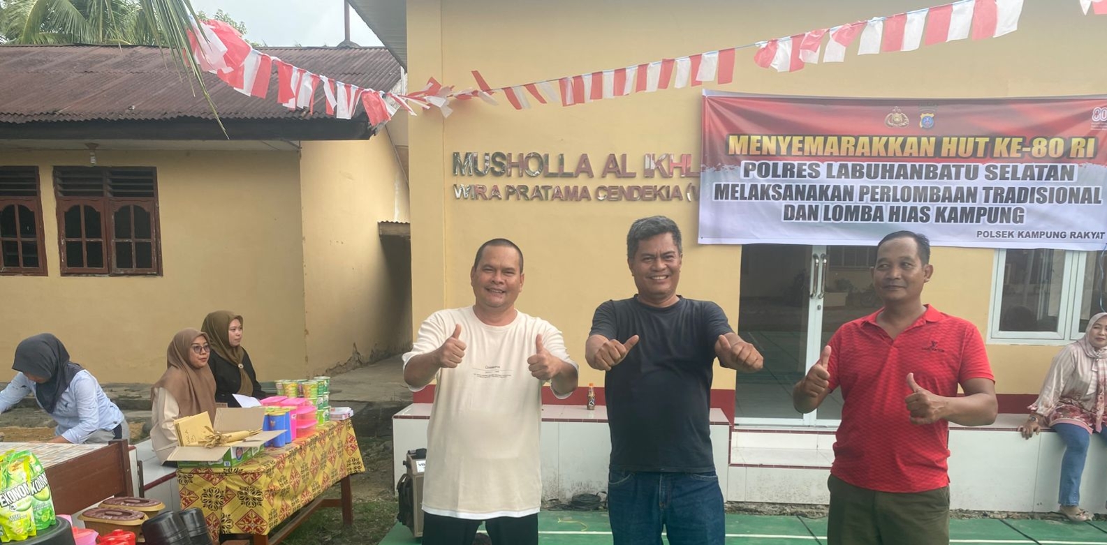 Menyemarakkan HUT Ke 80 RI, Polsek Kampung Rakyat Gelar Perlombaan Tradisional Hias Kampung