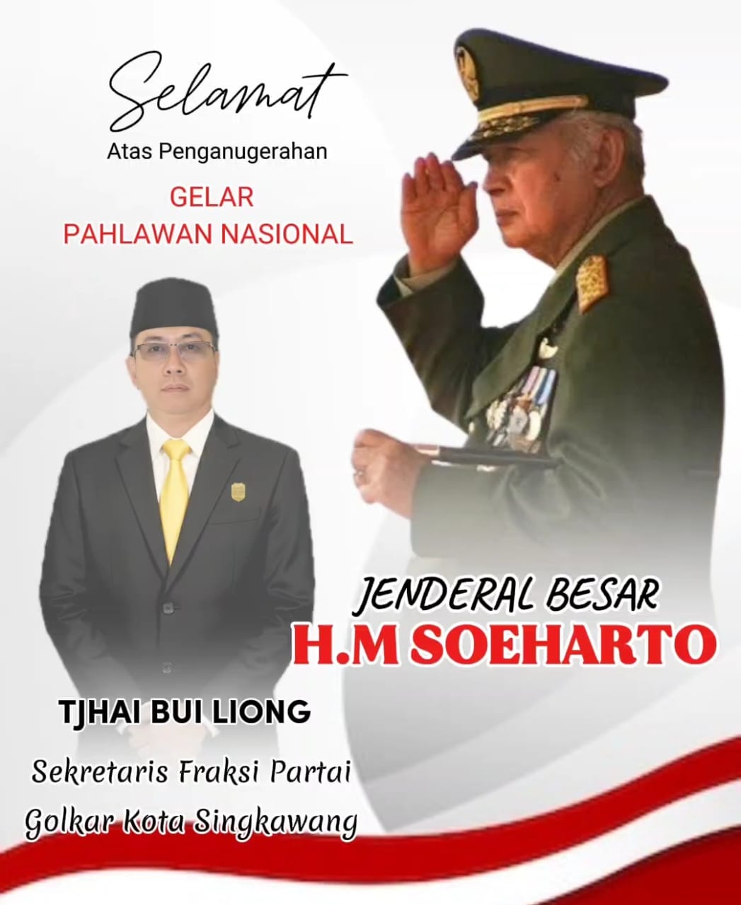 Fraksi Golkar Singkawang Nyatakan Dukungan atas Penetapan Soeharto Sebagai Pahlawan Nasional