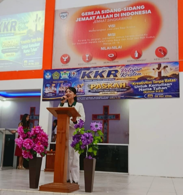 Rayakan Paskah, Ratusan Pelajar Kristen Kota Singkawang Gelar KKR dan Lomba Kreativitas