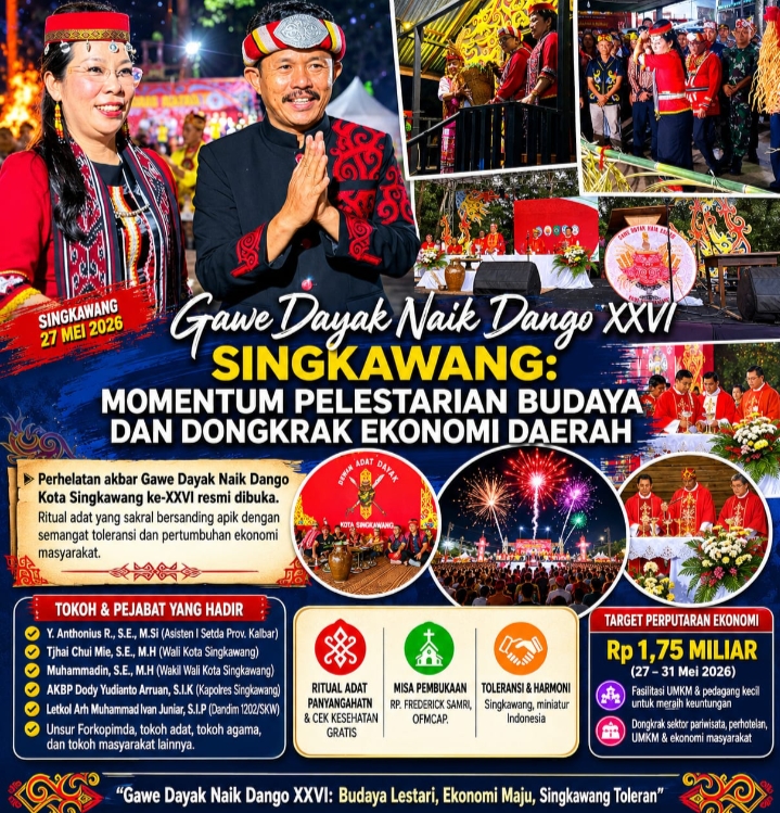 Gawe Dayak Naik Dango XXVI Singkawang: Momentum Pelestarian Budaya dan Dongkrak Ekonomi Daerah