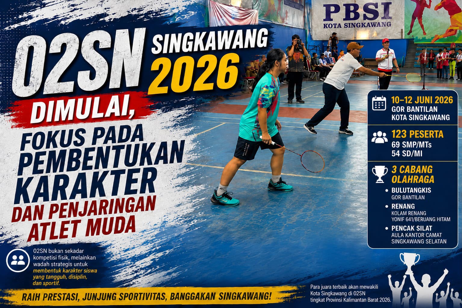 O2SN Singkawang 2026 Digelar! 123 Atlet Muda Berebut Tiket ke Provinsi, Fokus Bentuk Karakter