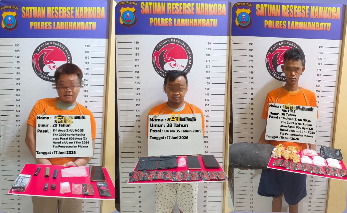 Narkoba Di Balik Jeruji, Pegawai Lapas Labuhan Bilik Diamankan, 250 Gram Sabu Disita Satres Narkoba Labuhanbatu 