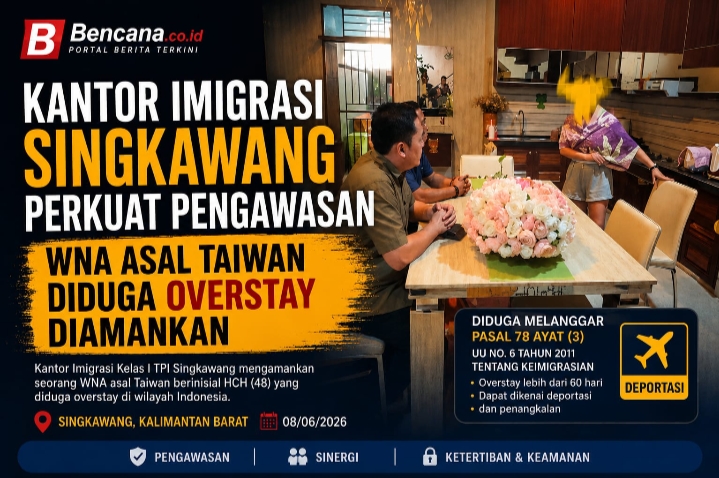 Kantor Imigrasi Singkawang Perkuat Pengawasan, WNA Asal Taiwan Diduga Overstay Diamankan