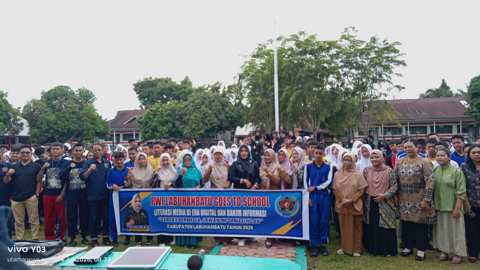 Cerdas Bermedia! PWI Labuhanbatu Bekali Siswa SMAN 3 Rantauprapat Anti Hoax
