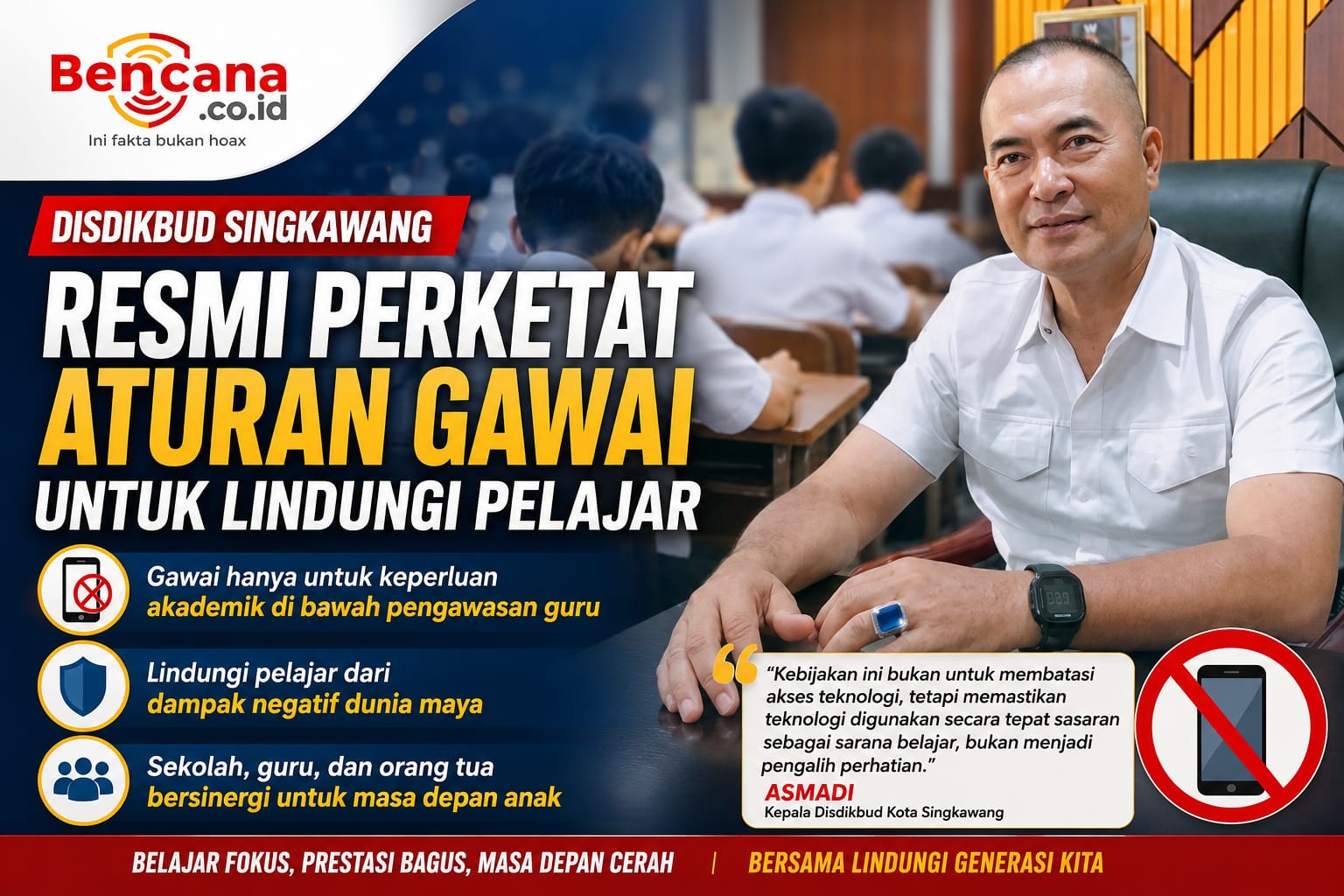 Disdikbud Singkawang Resmi Perketat Aturan Gawai Untuk Lindungi Pelajar