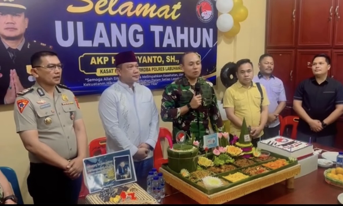 Diawali Santunan Anak Yatim, Dandim 0209 LB Beri Kejutan Ultah ke Kasat Narkoba Polres Labuhanbatu AKP Hardiyanto