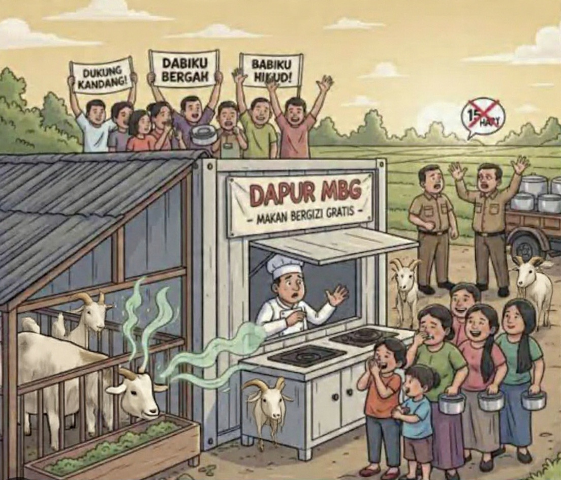 Oknum Anggota DPRD Labusel ‘IS’ Bantah Jadi Penanggung Jawab Dapur MBG Berdiri Dekat Kandang Kambing
